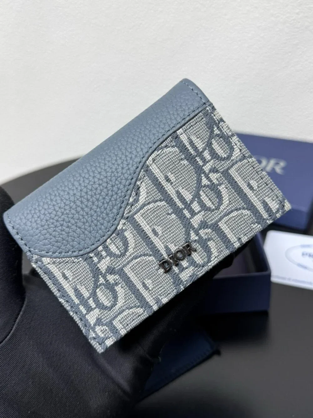 Dior. Saddle Logo Leather Card Holder